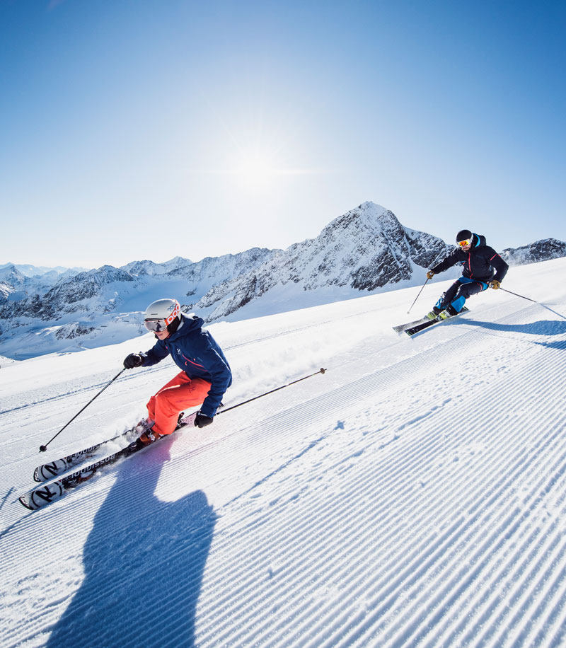 Skipiste beim Hotel Neustift Stubaital